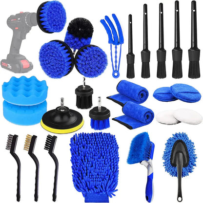 26Pcs Car Detailing Drill Brush Set (Drill Not Included) - Premium Automotive Detailing Tool by Vehpartz