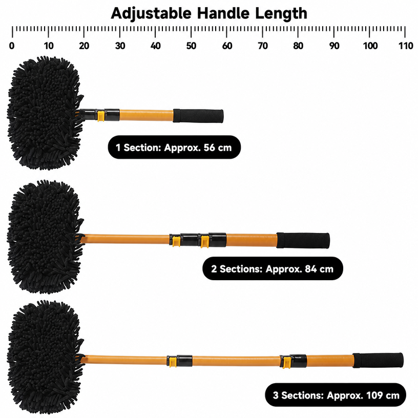 Car Wash Brush Mop Microfiber Car Washing Sponge with Long Handle