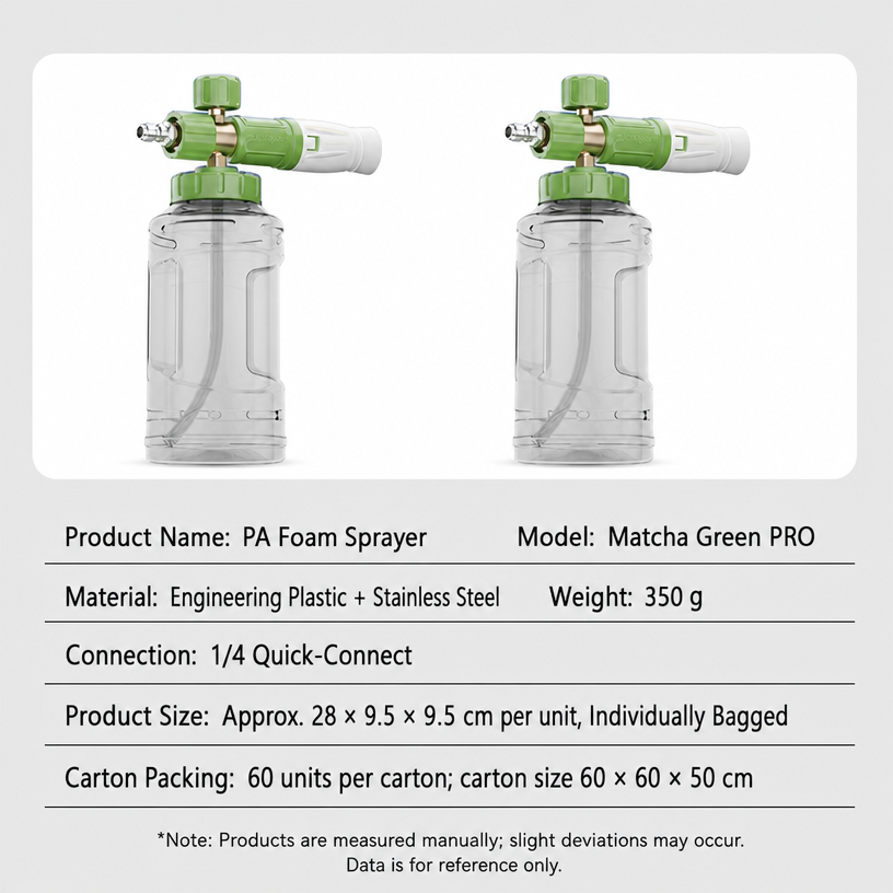 Multiple adapter options available high-pressure car wash PA pots and related car cleaning tools.