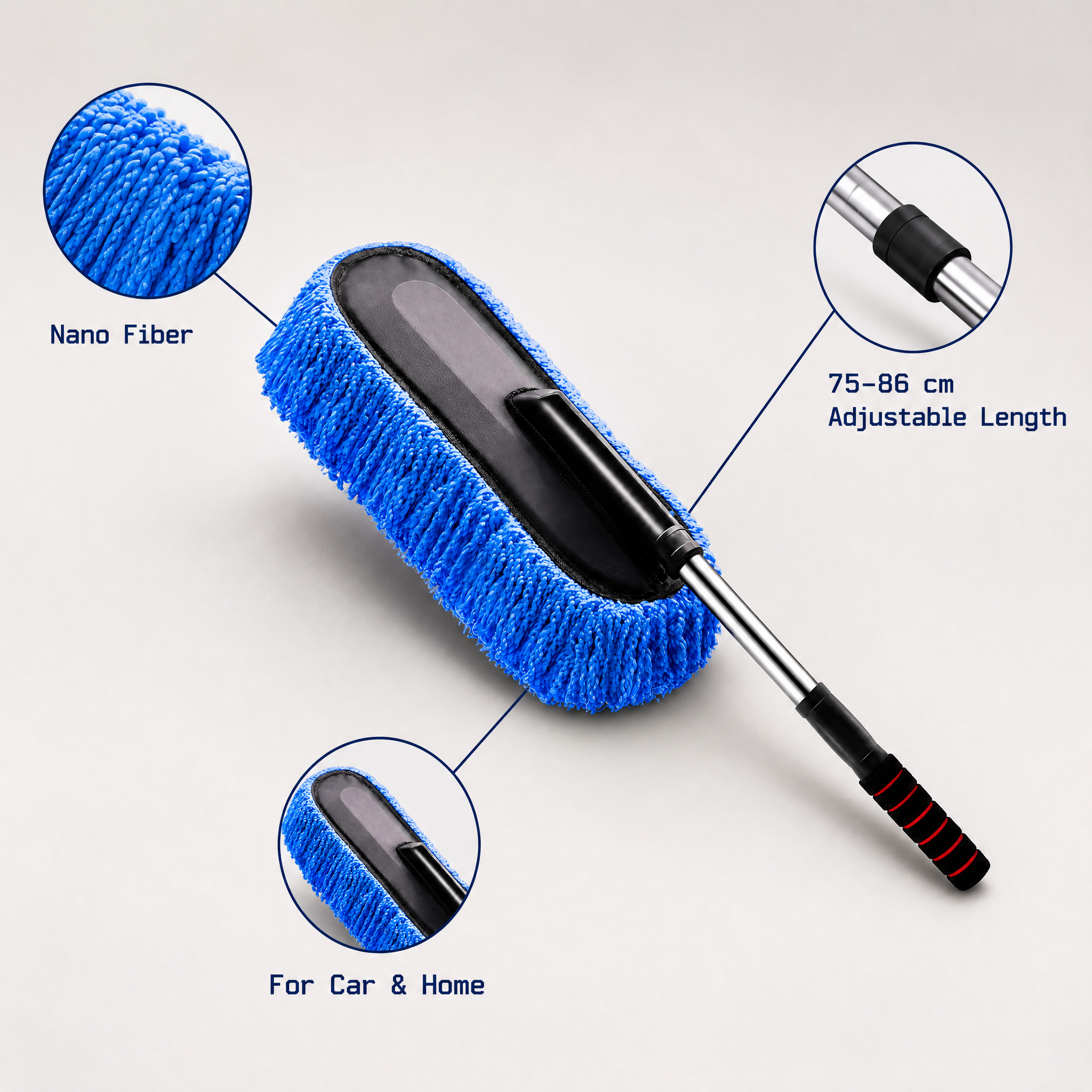 Professional Scratch-Free Auto Duster - Ultimate Microfiber Car Duster for Quick Car Cleaning & Dusting (Washable & Reusable)