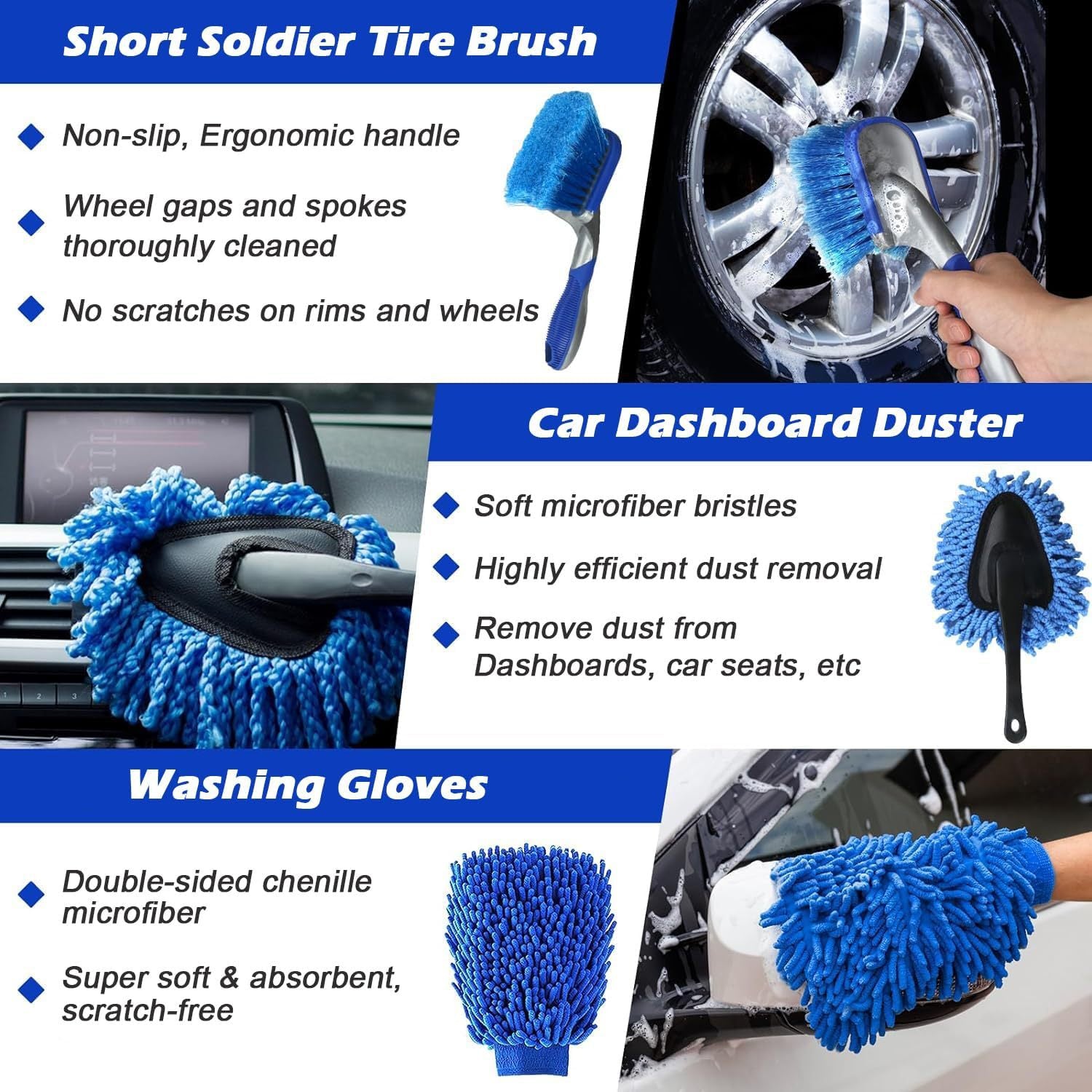 26Pcs Professional Car Detailing Drill Brush Attachment Set - All-in-One Power Auto Cleaning Kit for Wheels, Tires, Interior & Air Vents - Deep Scrubber Tools (Drill Not Included)
