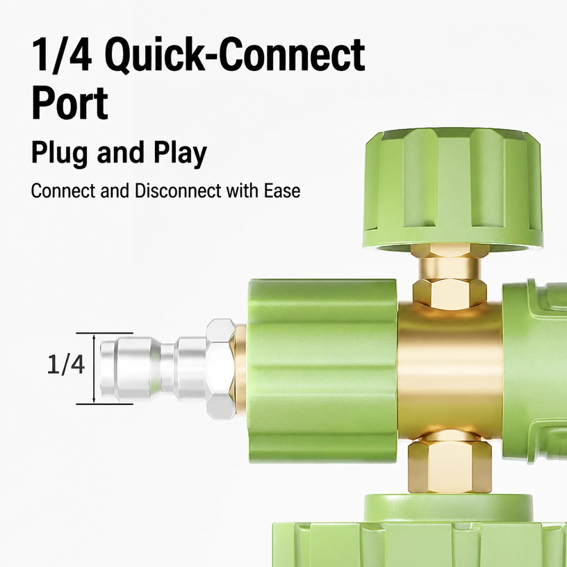 Multiple adapter options available high-pressure car wash PA pots and related car cleaning tools.