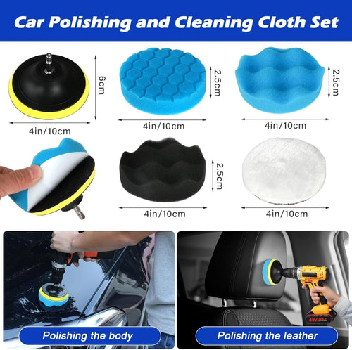 26Pcs Professional Car Detailing Drill Brush Attachment Set - All-in-One Power Auto Cleaning Kit for Wheels, Tires, Interior & Air Vents - Deep Scrubber Tools (Drill Not Included)