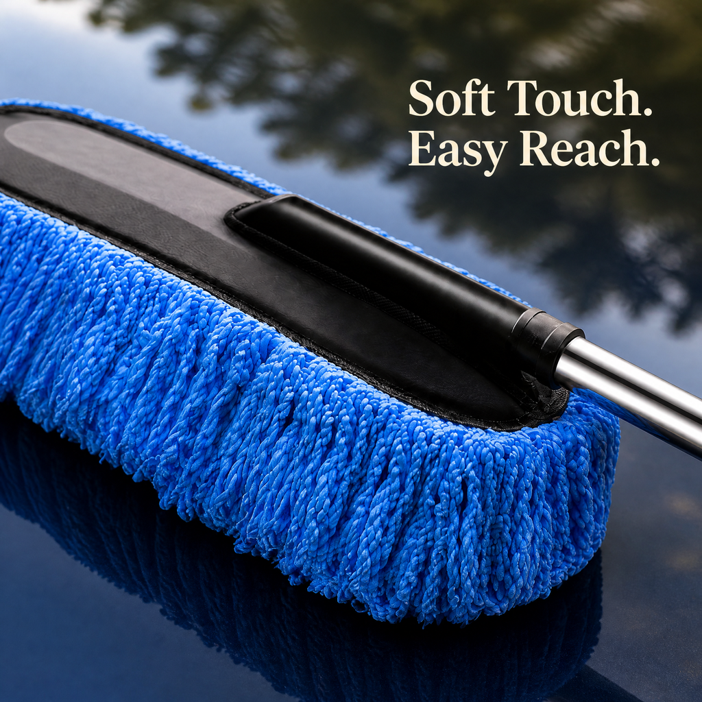Professional Scratch-Free Auto Duster - Ultimate Microfiber Car Duster for Quick Car Cleaning & Dusting (Washable & Reusable)