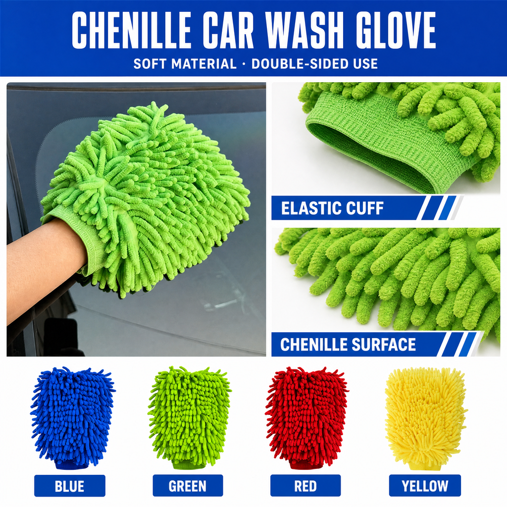 15PCS All-in-One Car Cleaning Tool Kit - Long Handle Wash Mop with Window Squeegee, 5 Detailing Brushes & Wheel Brush - Complete Auto Detailing Set for Interior & Exterior