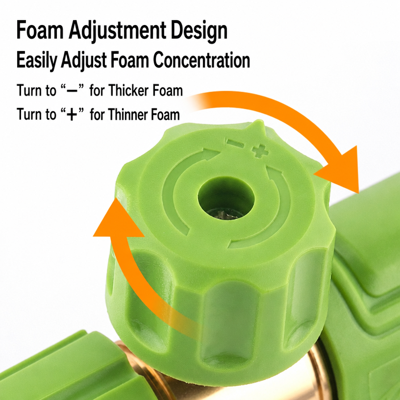 Multiple adapter options available high-pressure car wash PA pots and related car cleaning tools.