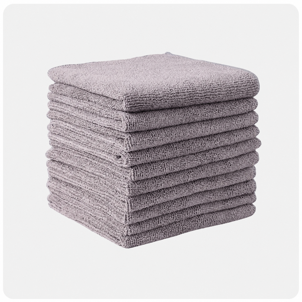Microfiber Cleaning Cloth Light Green - 5 Pcs- High Performance - 1200 Washes, Ultra Absorbent Towels Weave Grime & Liquid for Streak-Free Mirror Shine - Car Washing Cloth