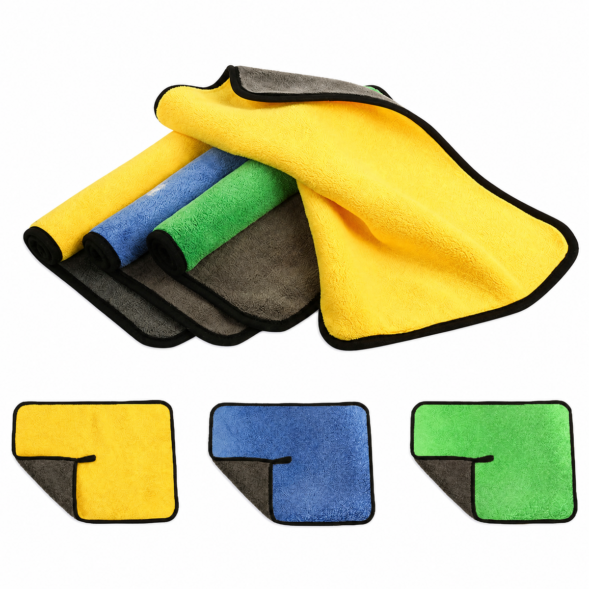 Coral Fleece/velvet Drying Towels - Premium Automotive Detailing Tool by Vehpartz